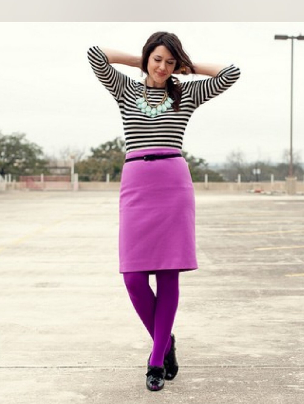 Jcrew Double Serge Purple Pencil Skirt Sz 4 Nwt